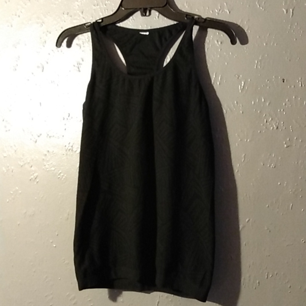 Black Racerback Knit Tank Top - Women